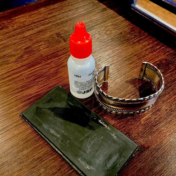 Tahe Sterling Silver Cuff Bracelet 33 Gms Size 6.5 - Picture 10 of 12